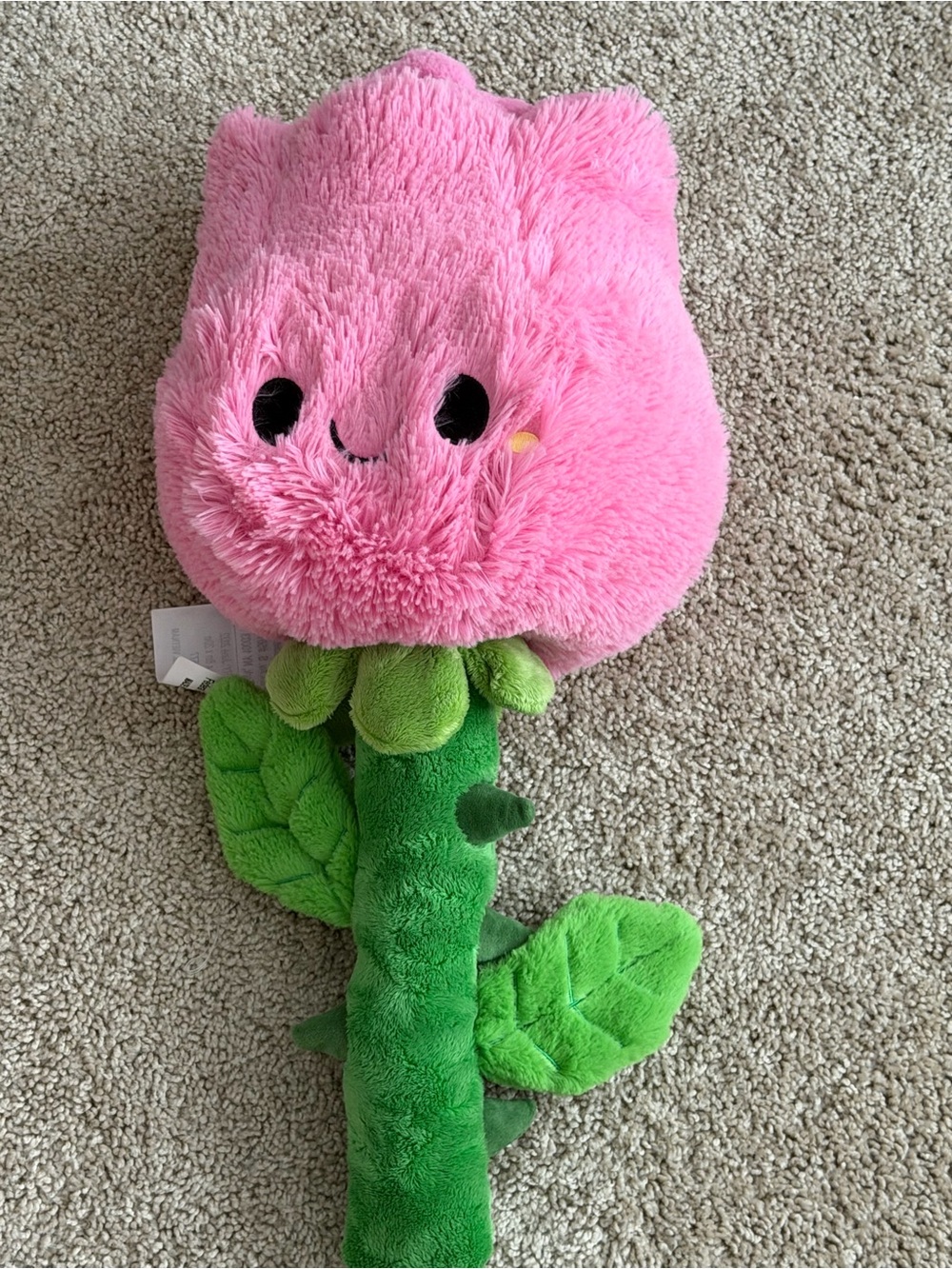 Squishable Pink Rose Plush 15” Stuffed Flower Rare Hard to Find Soft Cute